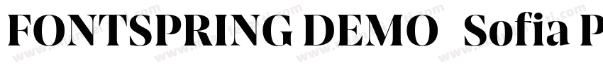 FONTSPRING DEMO   Sofia Pro Ultra L字体转换